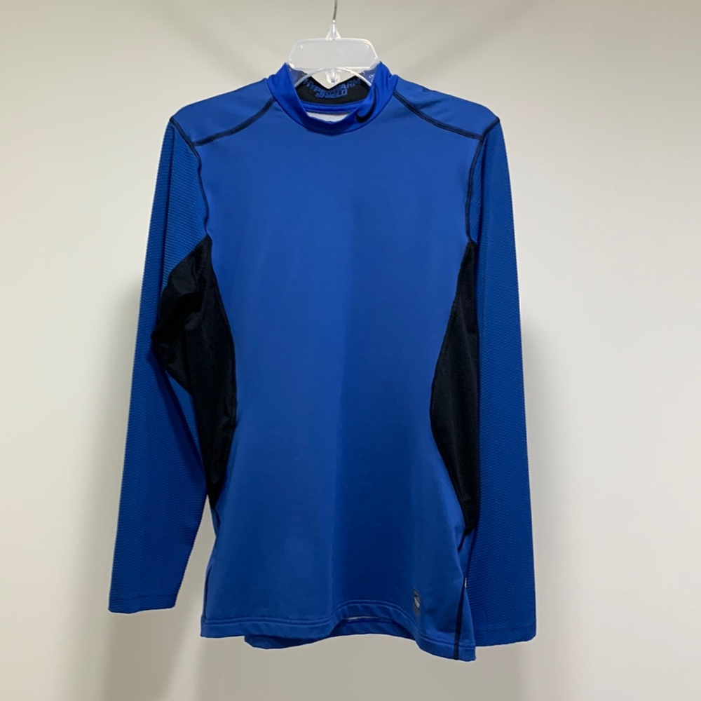 Nike Pro Combat Dri-Fit Blue Black Fitted Size M